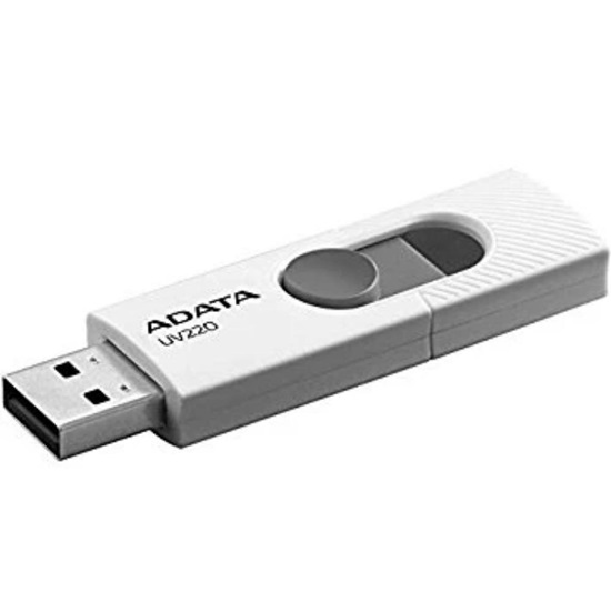 Adata UV220 64GB USB 2.0 White - Gray (AUV220-64G-RWHGY) (ADAAUV220-64G-RWHGY)-ADAAUV220-64G-RWHGY