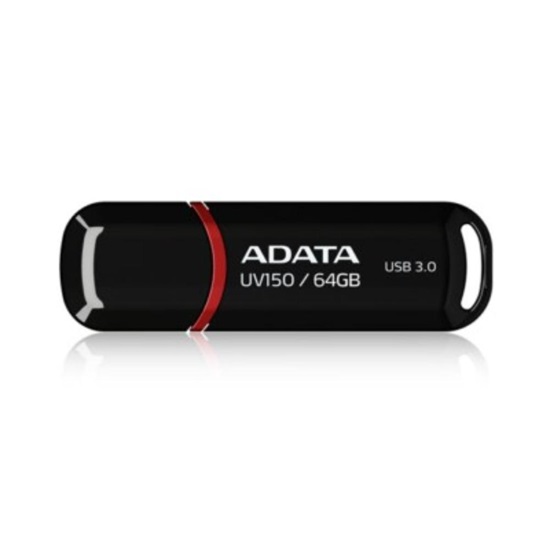 Adata 64GB DashDrive UV150 USB flash drive USB Type-A 3.2 Gen 1 (3.1 Gen 1) Black (AUV150-64G-RBK) (ADAAUV150-64G-RBK)-ADAAUV150-64G-RBK