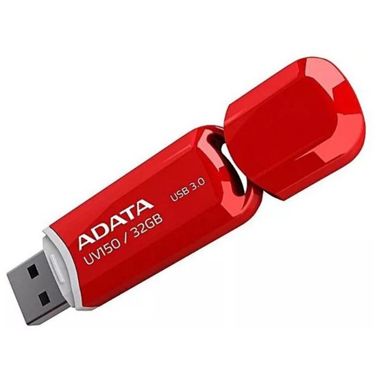 Adata 32GB DashDrive UV150 USB flash drive USB Type-A 3.2 Gen 1 (3.1 Gen 1) Red (AUV150-32G-RRD) (ADAAUV150-32G-RRD)-ADAAUV150-32G-RRD