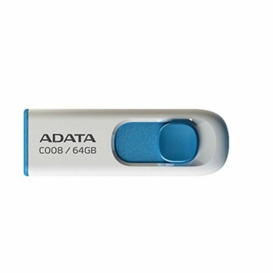 Adata 64GB C008 USB flash drive USB Type-A 2.0 Blue White (AC008-64G-RWE) (ADAAC008-64G-RWE)-ADAAC008-64G-RWE