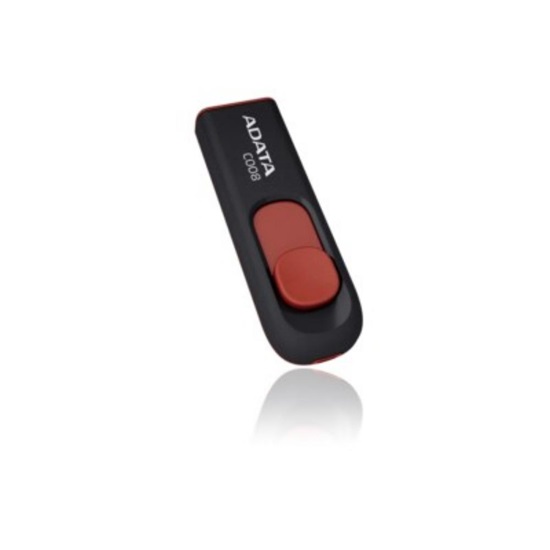 Adata 32GB C008 USB flash drive USB Type-A 2.0 Black Red (AC008-32G-RKD) (ADAAC008-32G-RKD)-ADAAC008-32G-RKD