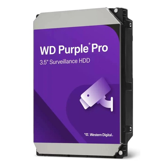 Western Digital Purple Pro 12TB HDD 3.5" SATA III 7200rpm 512MB Cache Surveillance (WD122PURP)-WD122PURP