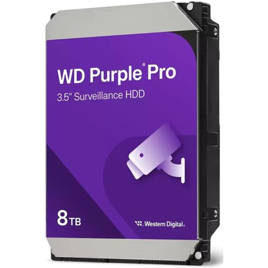 Western Digital Purple Pro 8TB HDD 3.5" SATA III 7200rpm 256MB Cache Surveillance (WD8002PURP)-WD8002PURP