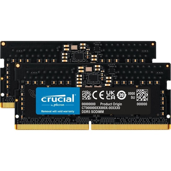 Crucial DDR5-5600 Kit 128GB 2x64GB SODIMM CL46 16Gbit (CT2K64G56C46S5) (CRUCT2K64G56C46S5)-CRUCT2K64G56C46S5
