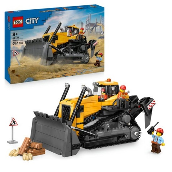 Lego City Yellow Bulldozer with Front Loader (60466) (LGO60466)-LGO60466