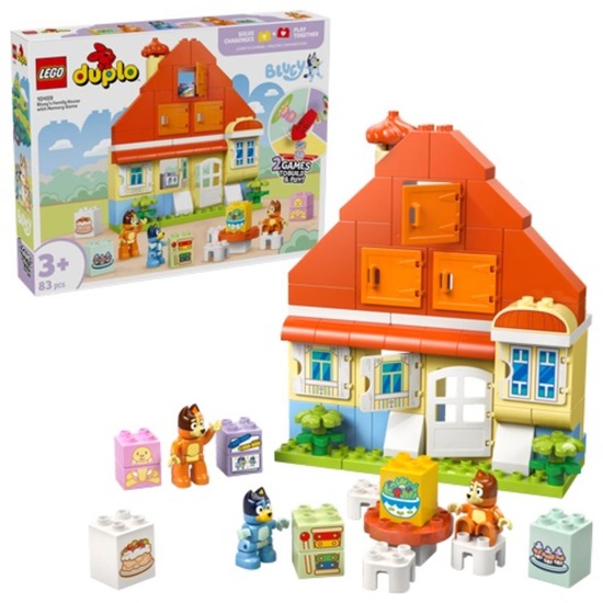Lego Duplo Bluey Bluey's Family House with Memory Game (10459) (LGO10459)-LGO10459