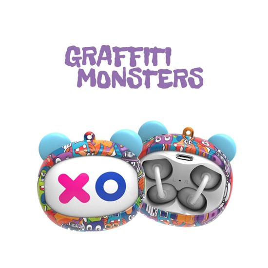 Kiddoboo GOAT Earbuds Grafity Monsters (KBG08PNK)-KBG08PNK