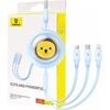 Baseus Καλώδιο 3σε1  USB σε USB-C/MicroUSB/Lightning 3.5A 1.1m Γαλάζιο (P10362900311-00) (BASP10362900311-00)-BASP10362900311-00