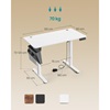 Songmics Μεταλλικό Ηλεκτρικά Ρυθμίζόμενο γραφείο 120 x 60 x 72-120 cm, Λευκό  (LSD132WZ02) (SNGLSD132WZ02)-SNGLSD132WZ02