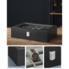 Songmics Watch Box Black  30.2 x 20.2 x 8.1 cm (JWB12BK) (SNGJWB12BK)-SNGJWB12BK