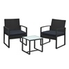 Songmics Έπιπλό Μπαλκονιού - Κήπου Lounge Set, Μαύρο (GGF010B05) (SNGGGF010B05)-SNGGGF010B05