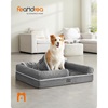 Feandrea Dog Bed με αφρό μνήμης 91 x 71 x 25 cm - Γκρι (PGW076G02) (FEAPGW076G02)-FEAPGW076G02