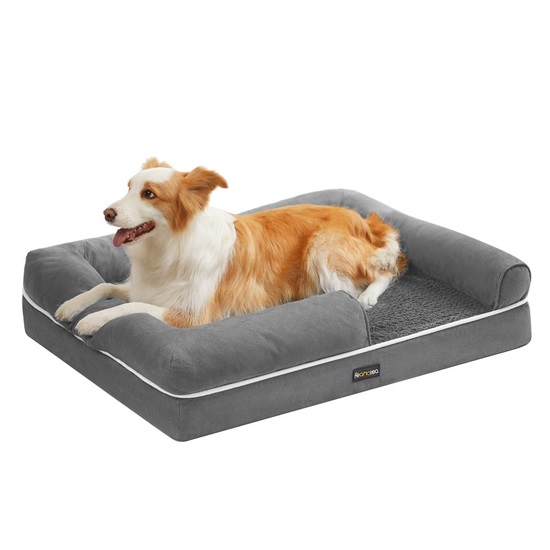 Feandrea Dog Bed με αφρό μνήμης 91 x 71 x 25 cm - Γκρι (PGW076G02) (FEAPGW076G02)-FEAPGW076G02