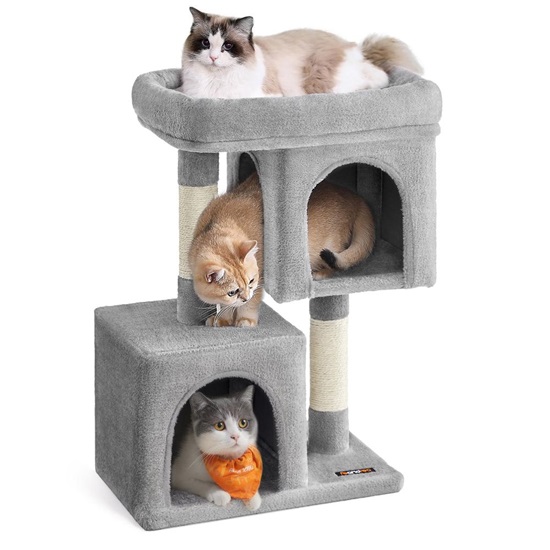 Feandrea Cat Tower, Height 74 cm, up to 2 cats (PCT612W01) (FEAPCT612W01)-FEAPCT612W01
