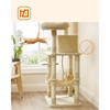 Feandrea Cat Tower, Height 143 cm, for up 3 Cats (PCT15BE) (FEAPCT15BE)-FEAPCT15BE