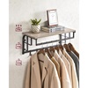 Vasagle Wall Coat Rack with Shelf 30 x 66 x 27 cm (LCR012B02) (VASLCR012B02)-VASLCR012B02