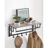 Vasagle Wall Coat Rack with Shelf 30 x 66 x 27 cm (LCR012B02) (VASLCR012B02)-VASLCR012B02