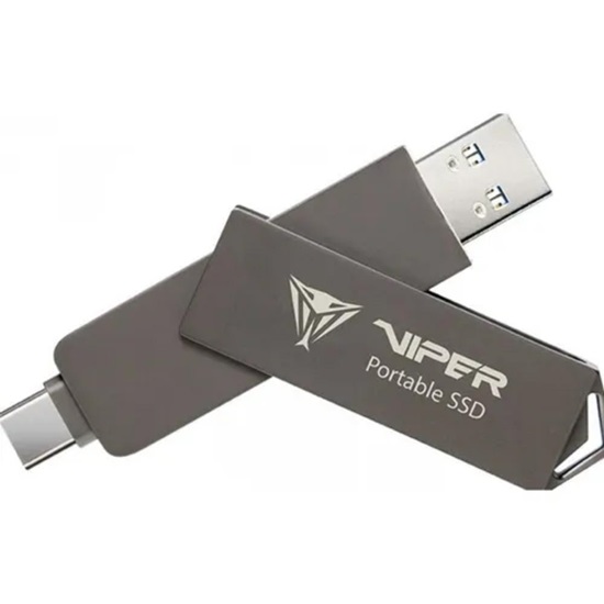 Patriot External Portable SSD Viper PVP30 Duo Compact 1TB 1000MB/s USB A+C 3.2 Gen2 (PVP301TB28UDG) (PATRPVP301TB28UDG)-PATRPVP301TB28UDG