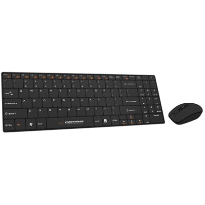 Esperanza Keyboard + Mouse Wireless 2.4ghz Ek122k (EK122K) (ESPEK122K)-ESPEK122K