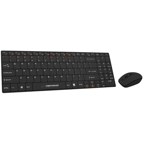 Esperanza Keyboard + Mouse Wireless 2.4ghz Ek122k (EK122K) (ESPEK122K)-ESPEK122K