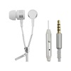 Esperanza Stereo Earphones Zipper With Microphone White (EH161W) (ESPEH161W)-ESPEH161W