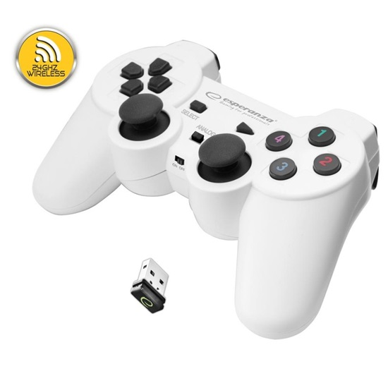 Esperanza 2.4ghz Wireless Vibration Gamepad Pc/ps (EGG108W) (ESPEGG108W)-ESPEGG108W