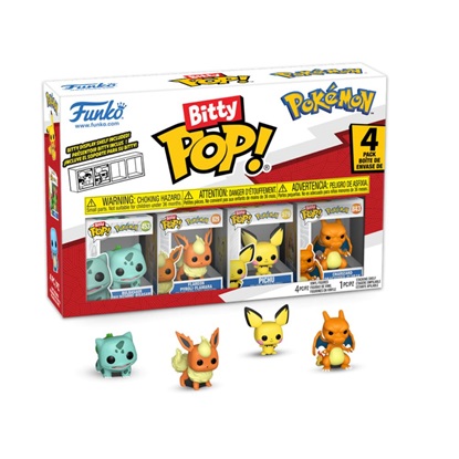 Funko Bitty Pop! Pokemon: 4-Pack - Bulbasaur, Flareon, Pichu (FNK11347)-FNK11347
