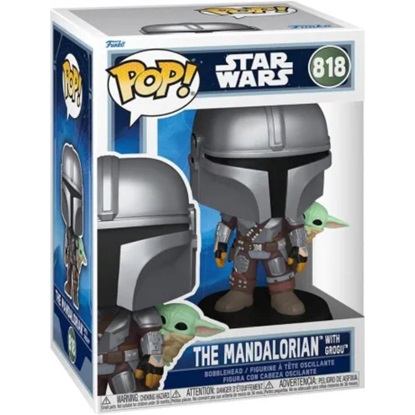 Funko Pop! TV: Star Wars - The Mandalorian with Grogu #818 (FNK04438)-FNK04438