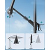 Songmics Ομπρέλα Κρεμαστή, διαμέτρου 3 μέτρων με 32 led, μαύρη (GPU118G01V1) (SNGGPU118G01V1)-SNGGPU118G01V1