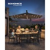 Songmics Ομπρέλα Κρεμαστή, διαμέτρου 3 μέτρων με 32 led, μαύρη (GPU118G01V1) (SNGGPU118G01V1)-SNGGPU118G01V1