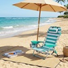 Songmics Beach Chair White/Green 68x63x75cm (GCB62JW) (SNGGCB62JW)-SNGGCB62JW