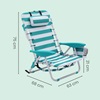 Songmics Beach Chair White/Green 68x63x75cm (GCB62JW) (SNGGCB62JW)-SNGGCB62JW