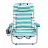 Songmics Beach Chair White/Green 68x63x75cm (GCB62JW) (SNGGCB62JW)-SNGGCB62JW