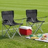 Songmics Camping Chair Set of 2 Black 84x52x81cm (GCB01BK) (SNGGCB01BK)-SNGGCB01BK