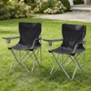 Songmics Camping Chair Set of 2 Black 84x52x81cm (GCB01BK) (SNGGCB01BK)-SNGGCB01BK