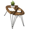 Σετ Μεταλλικά Βοηθητικά Τραπέζια Nesting 60 x 38 x 47.5 cm 2 τμχ VASAGLE LNT012B01-VASLNT012B01