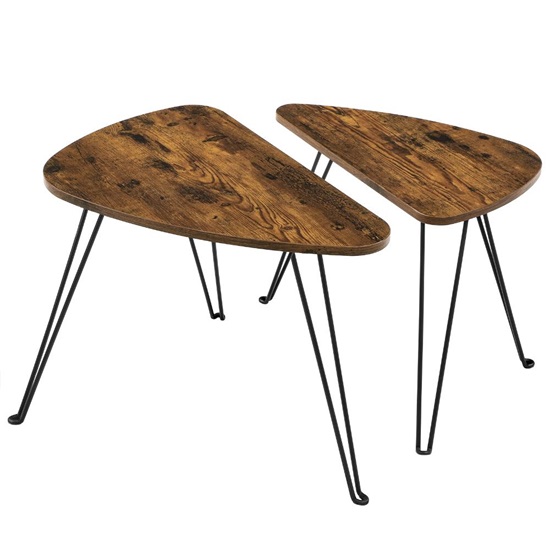 Σετ Μεταλλικά Βοηθητικά Τραπέζια Nesting 60 x 38 x 47.5 cm 2 τμχ VASAGLE LNT012B01-VASLNT012B01