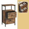 Vasagle Bedside Table 38 x 28 x 60 cm (LET521B01) (VASLET521B01)-VASLET521B01