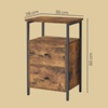 Vasagle Bedside Table 38 x 28 x 60 cm (LET521B01) (VASLET521B01)-VASLET521B01