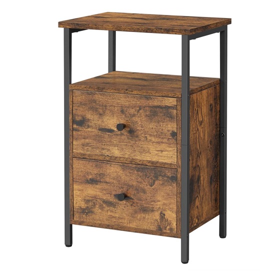 Vasagle Bedside Table 38 x 28 x 60 cm (LET521B01) (VASLET521B01)-VASLET521B01