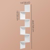 Γωνιακή Ξύλινη Ραφιέρα με 5 Ράφια 20 x 20 x 127.5 cm Χρώματος Λευκό VASAGLE LBC20WT-VASLBC20WT