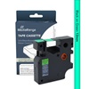 Ετικέτες Γενικής Χρήσης Mediarange (Dymo® D1/45019/S0720590) 12mm, 7m, Laminated and Permanent Adhesive, Black on Green (MRDY45019)-MRDY45019