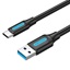 VENTION USB 3.0 A Male to C Male Cable 0.25M Black PVC Type (COZBC) (VENCOZBC)-VENCOZBC