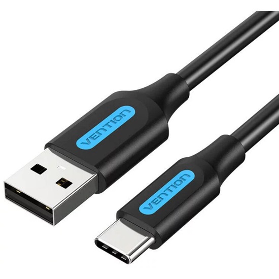 VENTION USB 2.0 A Male to C Male 3A Cable 1.5M Black (COKBG) (VENCOKBG)-VENCOKBG