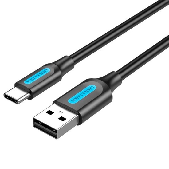 VENTION USB 2.0 A Male to C Male 3A Cable 0.25M Black (COKBC) (VENCOKBC)-VENCOKBC