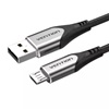 VENTION Cotton Braided USB 2.0 A Male to Micro-B Male 3A Cable 2M Gray Aluminum Alloy Type (COAHH) (VENCOAHH)-VENCOAHH