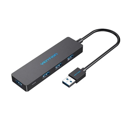 VENTION 4 Ports USB3.0 HUB 0.15M Black (CHKBB) (VENCHKBB)-VENCHKBB