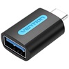 VENTION USB-C Male to USB 3.0 Female OTG Adapter Black PVC Type (CDUB0) (VENCDUB0)-VENCDUB0