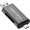 VENTION USB2.0 Multi-function Card Reader Gray (CCJH0) (VENCCJH0)-VENCCJH0
