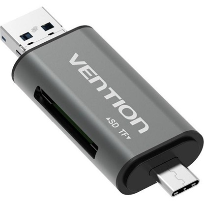 VENTION USB2.0 Multi-function Card Reader Gray (CCJH0) (VENCCJH0)-VENCCJH0